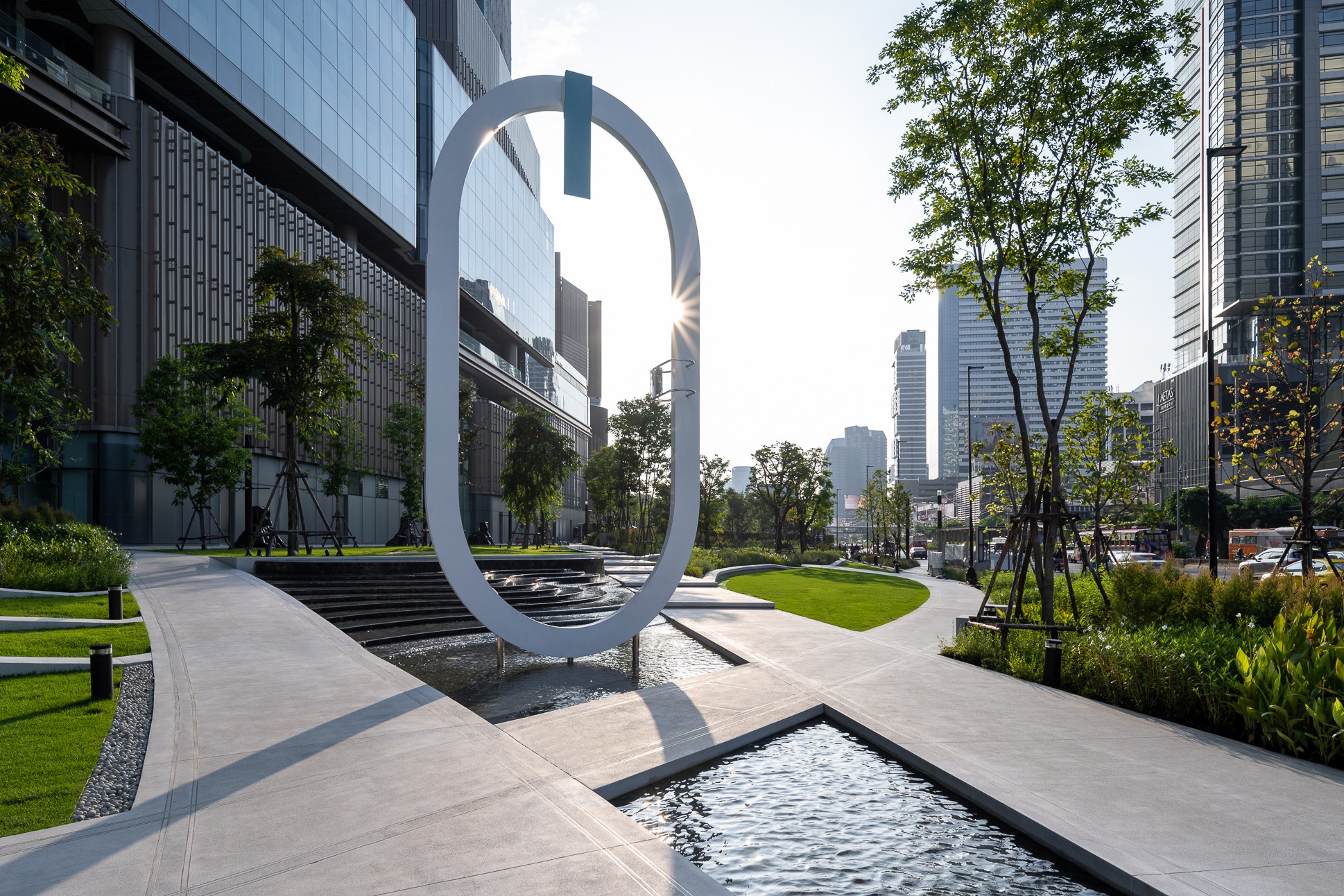 Zero art piece by Elmgreen & Dragset at One Bangkok, part of the One Bangkok Public Art Collection.