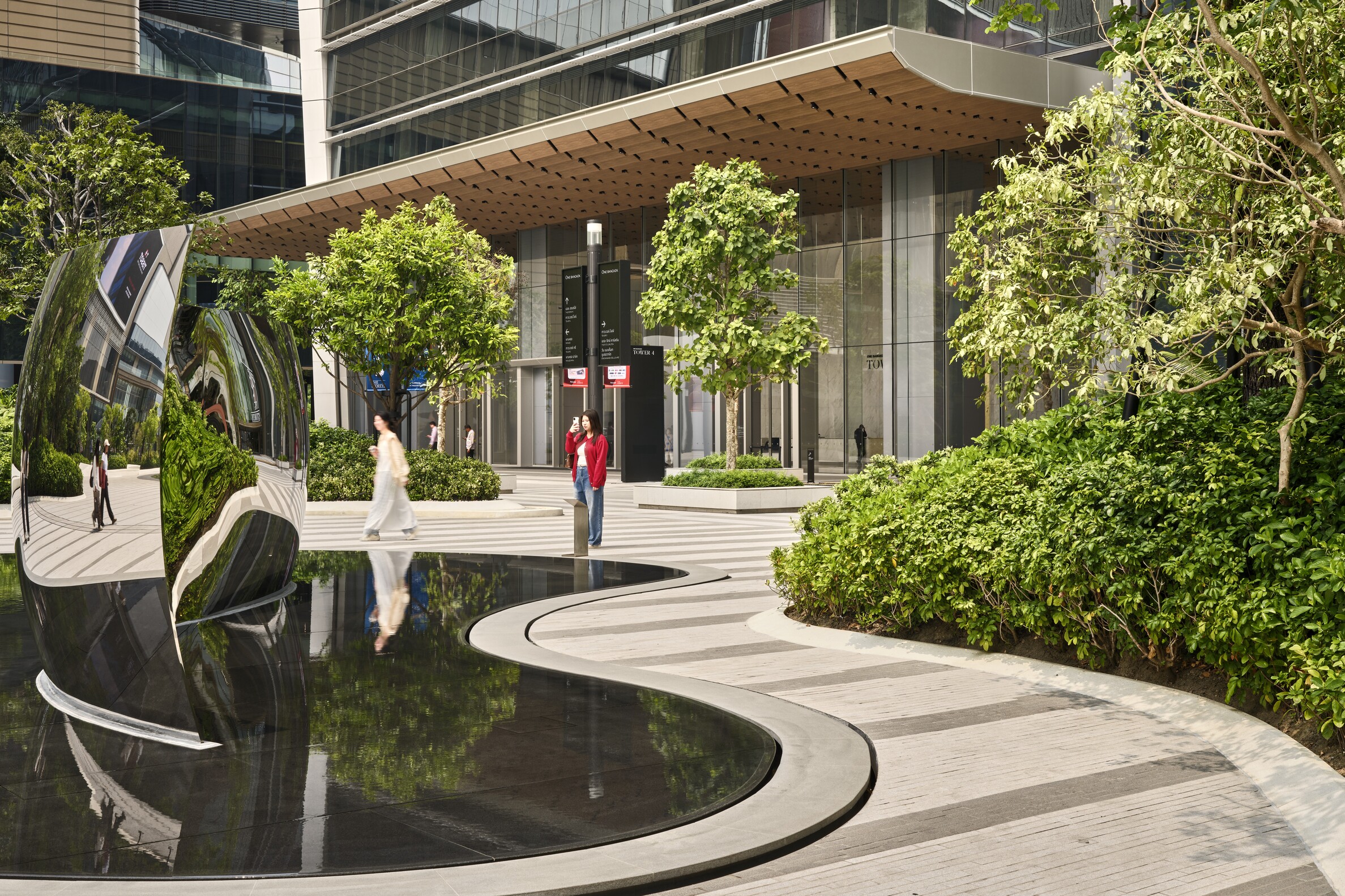 S-Curve art installation at One Bangkok, part of the One Bangkok Public Art Collection.